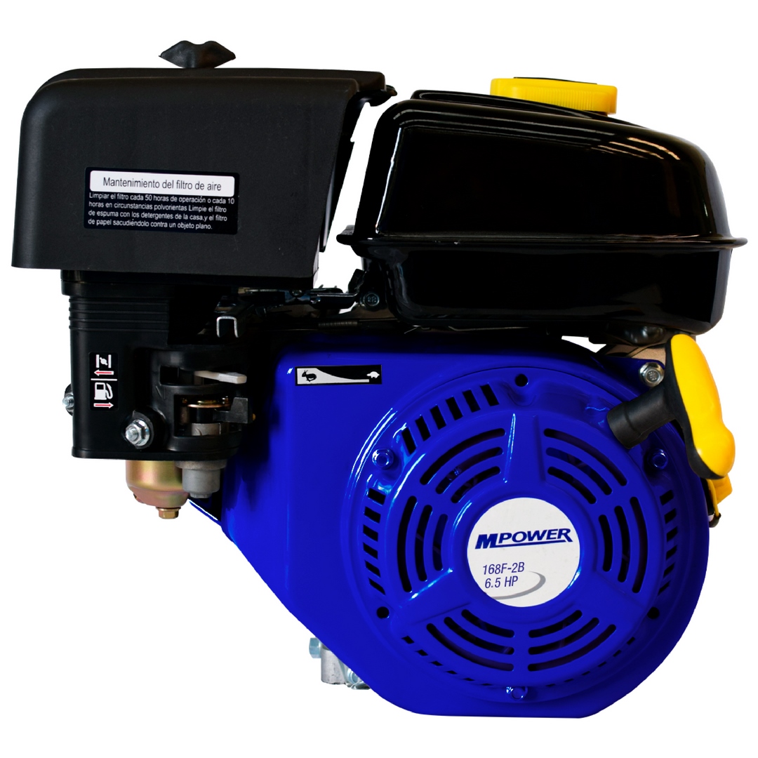 Motor Gasolina 6.5 HP <br/>Marca MPOWER <br/> Modelo 168F-2B-BA3