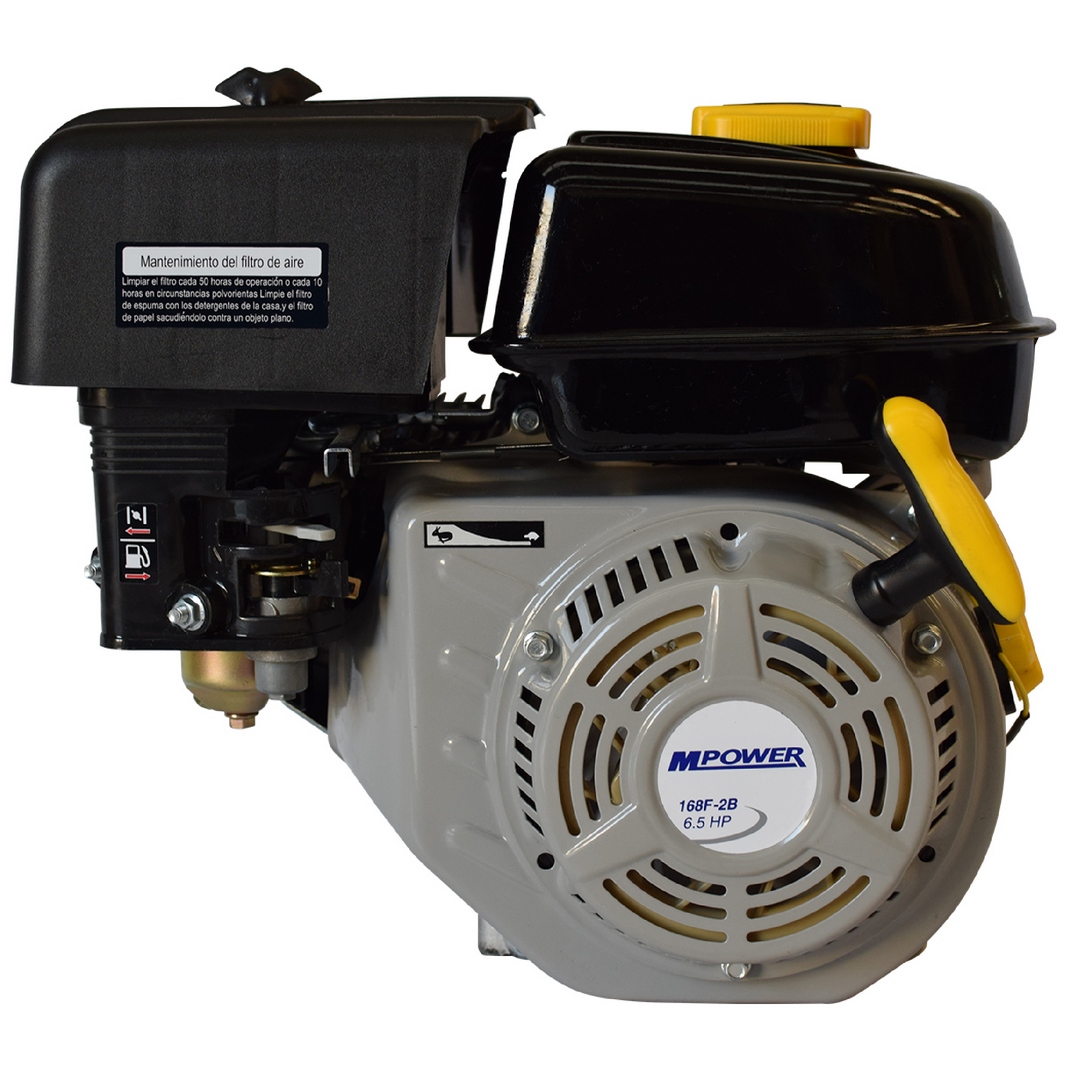 Motor Gasolina 6.5 HP <br/>Marca MPOWER <br/> Modelo 168F-2B